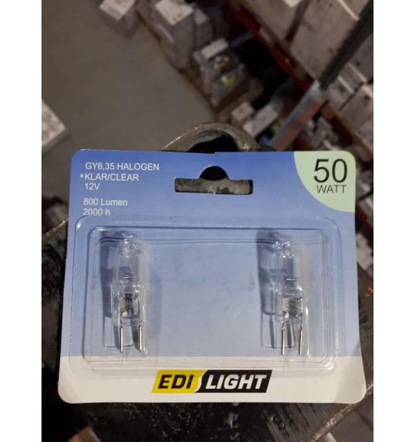 Лампа GY6.35 50W 12V прозрачная Edi light 10191