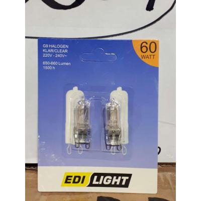 Лампа G9 60W 220V прозрачная Edi light 10394