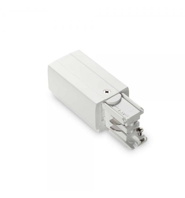 Коннектор для шинопровода (трека) Ideallux LINK TRIMLESS MAINS CONNECTOR LEFT WHITE 169583