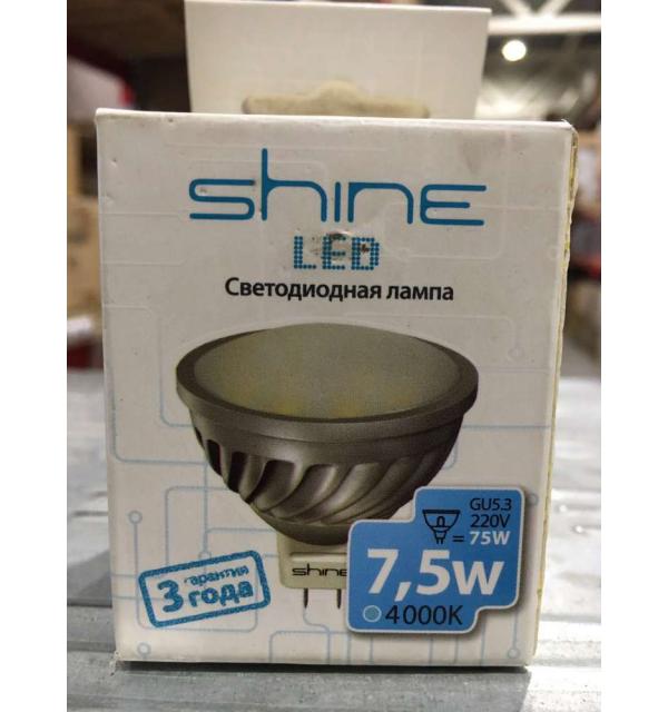 Светодиодная лампа  Shine MR16 7,5W 120° GU5,3 3000K 224520